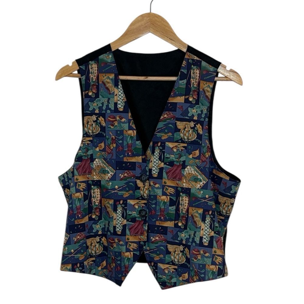 Golf Vest, Vintage, Large